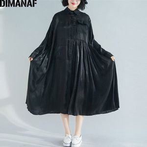 Dimanaf Plus Size Vrouwen Jurk Lange Mouwen Spliced Geplooide Kantoor Dame Elegante Vestidos Losse Lente Shirt Jurk Vrouwelijke Kleding