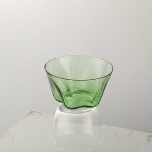 Apple Groene Kleur Rode Wijn Glas Champagne Glas Glas Verse Slakom Fruitschaal Sap Cup