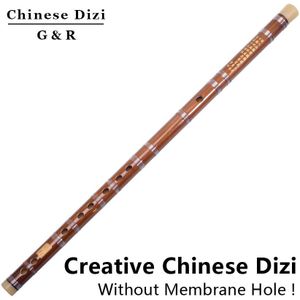 Chinese Bamboefluit Met Dizi Zonder Membraan Gat Dwarse Wind Muziek Instrument Voor Folk Muziek Chromatische Tuned