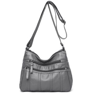 Winter Vrouwen Zacht Lederen Schoudertassen Werken Classic Crossbody Tas Voor Vrouwelijke Casual Handtassen