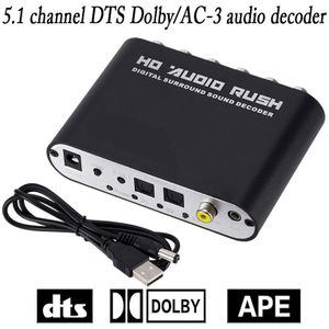 Etmakit - Digital 5.1 Audio Decoder - Draagbaar - RCA Analoge Converter
