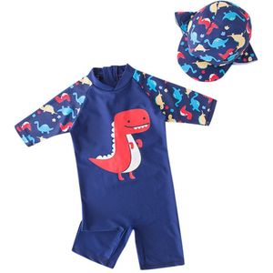 Arloneet Baby Boy Meisjes Badmode Een Stuk Dinosaurus Print Badpak Badmuts Kids Cartoon Badpak Baby Meisjes Unisex Jumpsuit