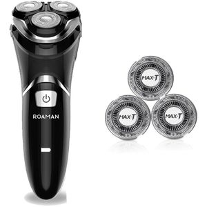 Roaman S6101 Elektrische Scheerapparaat Gezichtsverzorging Wasbare Usb-kabel Oplaadbare Triple Blade 3D Scheermessen Elektrische Scheren Baard Machine