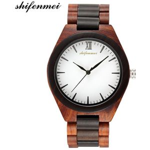 Shifenmei S5533 Gegraveerd Houten Armband Horloge Mannen Horloge Antieke Vintage Europese Mode Hout Mannelijke Vrouwelijke