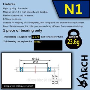 Vicarch Dragende Racefiets Mtb Headset 1 3/8 ""Lager Fiets 46.9/48/ 48.9/49Mm Voor 1.375Inch 36.8 Vorkbuis MR137 MH-p21 Mr031