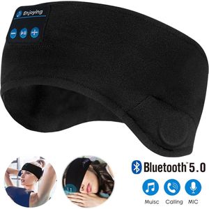 JINSERTA Draadloze Bluetooth 5.0 Oortelefoon Slaap Masker Sport Hoofdband Zachte Hoofdtelefoon Slapen Headset Voor Listenting Muziek met Microfoon