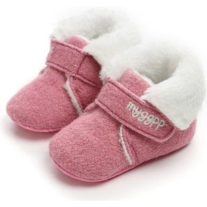 Baby Laarzen Meisjes Winter Manchetten Plus Fluwelen Warme Schoenen Plus Fluwelen Imitatie Lederen Baby Laarzen