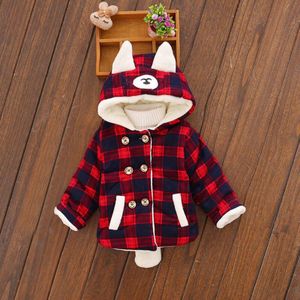 Lente Herfst Hooded Jassen voor Pasgeboren Jongen Warme Bovenkleding Mode Kind Kleren Pocket Kleding Baby Baby Jassen 6-24 M