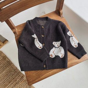 Herfst Meisjes Mode Gebreide Vesten Kids Bear Truien Baby Meisje Trui