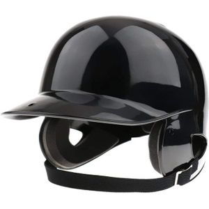 Beslag Helm Softbal Honkbal Helm Dubbele Flap-Zwart