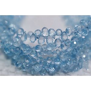 Een STUK losse kralen sky blue Topaz facet 4-7mm voor DIY sieraden maken FPPJ kralen natuur gem stone