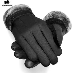 Bison Denim Mannen Winter Handschoenen Suede Touch Screen Warme Herfst Winter Handschoenen Voor Mannen Outdoor Sport Skiën Wandelen Handschoenen s036