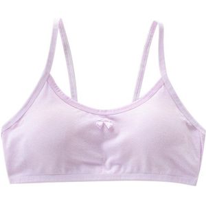 [B227] Comfortabele Leuke Mooie Roze Katoen Bretels Tiener Ondergoed Meisjes Training Beha Crop Top 8-16 Jaar