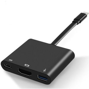 USB C Adapter TYPE C Naar HDMI + USB 3.0 + USB-C Converter Kabel Poort Opladen Adapter Kabel voor MacBook /Sumsang Galaxy S8/Lumia 950Xl