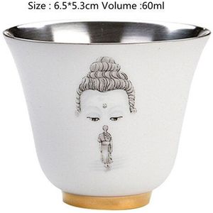999 Zilveren Thee Terrine Boeddha Gai Wan Bone China Gaiwan Thee Porselein Pot Set Voor Reizen Mooi En Ketel