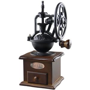 Handkoffiemolen Vintage Stijl Houten Koffieboon Molen Slijpen Reuzenrad Hand Koffiezetapparaat Machine
