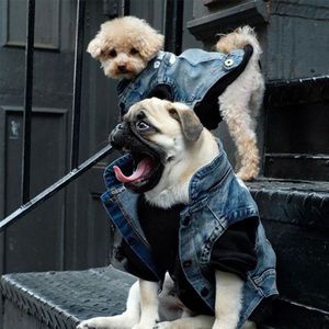 Mode Hond Vest voor Kleine Honden Franse Bulldog Denim Jasje voor Chihuahua Pug Puppy Pet Apparel PC0930