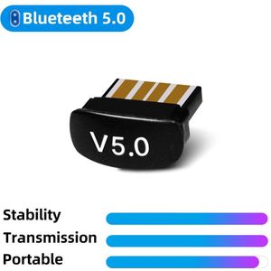 5.0 Usb Blueteeth Adapter Voor Pc Bestandsoverdracht Mini Computer Laptops Usb Audio-ontvanger Dongle Document Zender Tiny