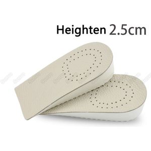 Sunvo Onzichtbare Hoogte Verhoogde Inlegzolen Voor Mannen Lift Schoenen Inserts Half Ademende Lederen Verhooging Binnenzool Lift Hak Pad