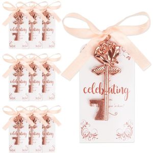 Ourwarm Bruiloft Souvenir Gunsten Voor Gasten Baby Shower 30/50 Set Rose Gouden Sleutel Flesopener Party Gunsten voor Kinderen Verjaardag