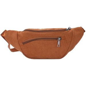 Fanny Pack Corduroy Taille Bag Ritssluiting Borst Zakken Sling Sport Reizen Mode Telefoon Pouch Voor Meisjes Vrouwen Dames