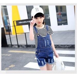 Meisjes Overalls Zomer Korte Bib Korte Jeans Voor Meisje Kinderen Mode Gat Broek 3-9 Jaar Kinderen kleding