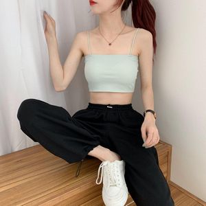 Effen Kleur Tube Tops Vrouwen Slash Hals Bralette Verzamelen Eenvoudige Cropped Tops Mouwloos Elasticiteit Ondergoed Zomer Ademend
