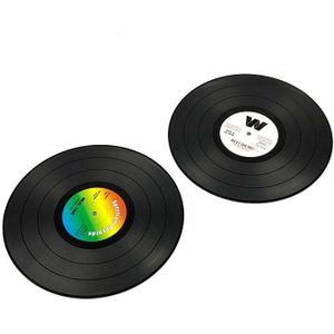 Vinyl Record Placemats Drinken Coaster 2 Pcs Midden Size Tafel Placemats Pot Plaat Onderzetters Hittebestendige Antislip pads