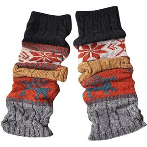 Kerst Sokken Vrouwen Winter Warme Beenwarmers Kabel Gebreide Haak Hoge Lange Sokken Dames Vrouwelijke Afdrukken Mode Sokken