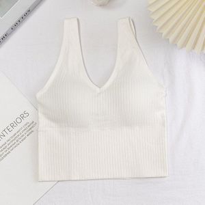 Naadloze Vest Vrouwen Sport Hemdje Draadloze Tanks Mode Effen Kleur Ondergoed Dames Tube Top