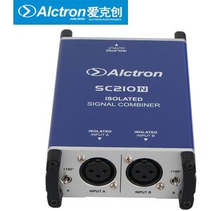 Alctron SC210N professionele DI box microfoon combiner combineren twee microfoon evenwichtige signalen in een gebalanceerde microfoon