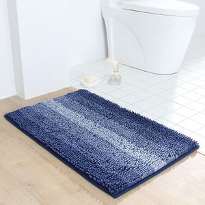 Honlaker Microfiber Chenille Badkamer Tapijt Super Zachte Gradiënt Streep Badmatten Antislip Keuken Vloermat 45x60CM