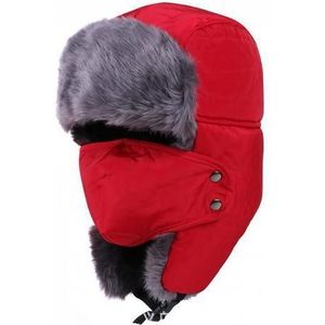 Winter Unisex Warme Dikke Zachte Outdoor Fietsen Winddicht Ski Gezicht Cover Hat Cap Sjaal Met Oorklep Winter Ski Outdoor Trapper cap
