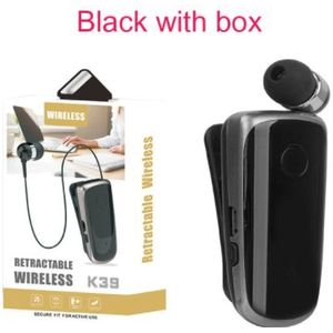K39 Mini Draagbare Draadloze Bluetooth Oortelefoon In-Ear Headset Trilalarm Dragen Clip Handsfree Oortelefoon Voor Telefoon