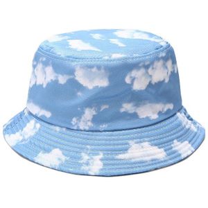 Mode Harajuku Omkeerbaar Emmer Hoed Brand Tie Dye Butterfly Cloud Dragon Print Visser Hoed Panama Bob Chapeau Mannen Vrouwen