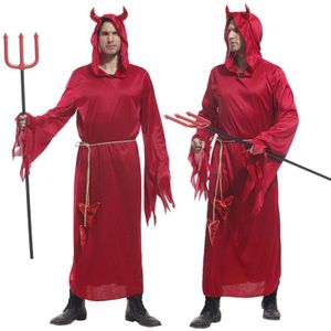 Volwassen Man Rode Duivel Halloween Kostuums Voor Kerst Carnaval Cos Maskerade Fancy Dress Kleding Evil Cosplay Kleding