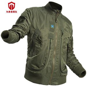 2022 Herfst En Winter Sport Baseball Stand Kraag Bomberjack Nylon Mannen Air Force Korte Jas