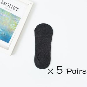 10 Stuks = 5 Pairs Vrouwen Effen Kleuren Onzichtbare Sok Slippers Vrouwelijke Dunne Mode Snoep Kleur Korte Geen Show Low cut Boot Sokken