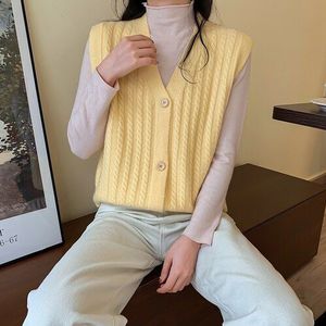 Trui Vest Vrouwen Single-Breasted Chic Solid Crop Top Candy Kleur All-Match Koreaanse Stijl Tieners Zoete Meisjes herfst Gebreide