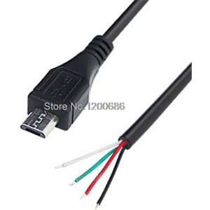 MICRO USB mini 5P mini5P USB Kabel Pigtail 0.3M Micro 5pin USB Vrouwelijke Jack 4 draden Power Pigtail kabel Cord DIY