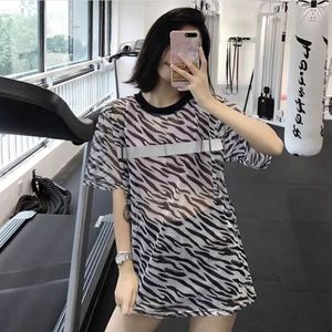 Lente En Zomer Yoga Dames Blouse Mesh Stijl Voor Sport Blouse Vrouwen Losse Gym Kleding), half Mouwen Atletische T-shirt