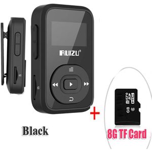 Original Ruizu X26 Sport Bluetooth MP3 Speler 8Gb Clip Mini Met Screen Ondersteuning Fm, Opname, E-Book, Klok, Stappenteller