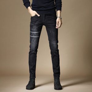 mannen mannelijke denim jeans Herfst jeans zelfontplooiing hip hop printing trend voeten broek koreaanse broek
