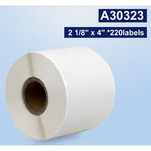 Inkexpress 30323 Label Voor Dymo 30323 Etiketten Sterke Lijm 220 Labels/Roll Voor Dymo Labelwriter 4XL