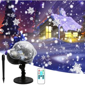 Kerst Licht Projector Led Dynamische Bewegen Sneeuwen Outdoor Lichten Spotlight Sneeuwvlokken Patroon Tuin Afbeelding Landschap Lamp Decor