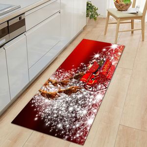 Kerst Vloermat Leuke Kerstman Snowflake Bell Gebied Tapijt Wasbare Antislip Mat Voor Badkamer Slaapkamer Keuken Tapijten 50X80 Cm