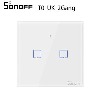 Sonoff T0 Tx Smart Wifi Smart Switches Met 1/2/3 Gang Draadloze Wifi Schakelaar Voor Alexa Google Thuis Smart domotica Eu &amp; Uk &amp; Us