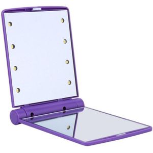 Verkoop Dame Make-upspiegel Cosmetische Spiegel met 8 LED Verlichting Draagbare Vouwen Compact Pocket Led Spiegel Verlichting Lampen 5 kleuren