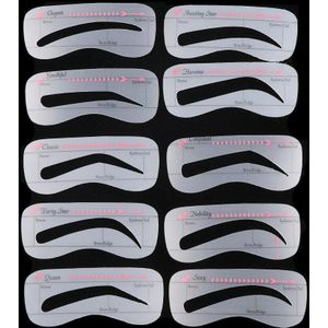 Spruw Kaart Threading Woord Wenkbrauw Stencil Threading Artefact Lijster Hulp Kaart Wenkbrauwen Shaper Mold Kit Makeup Beauty Tools