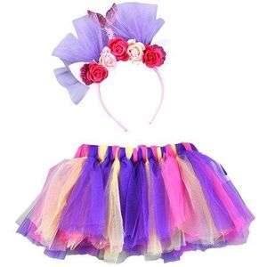 Meisjes Kids Tutu Rok Party Dance 0-8years Ballet Kleuren Kostuum Rok + Bloemen Fishtail Set Dancewear prinses Rok 40 #